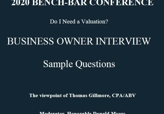 2020 Bench-Bar Conference: Business Owner Interview.